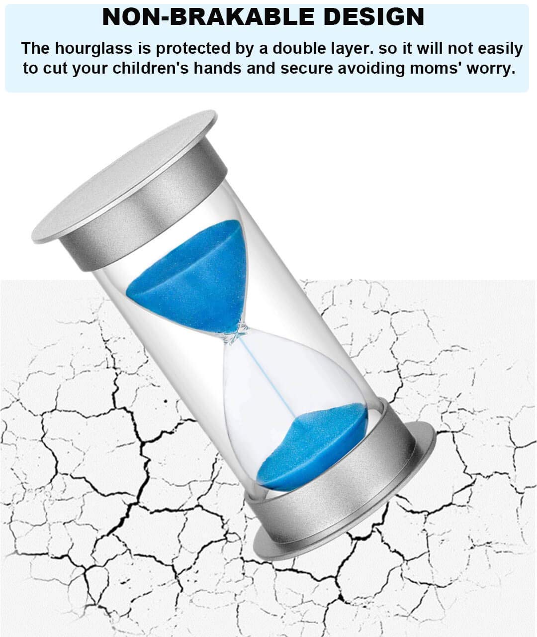 Sand Timer 2 Minute Hourglass Timer, Plastic Sand Clock 2 Minutes, Large Sand Watch 2 Minutes, Hour Glass Sandglass Timer For Ki